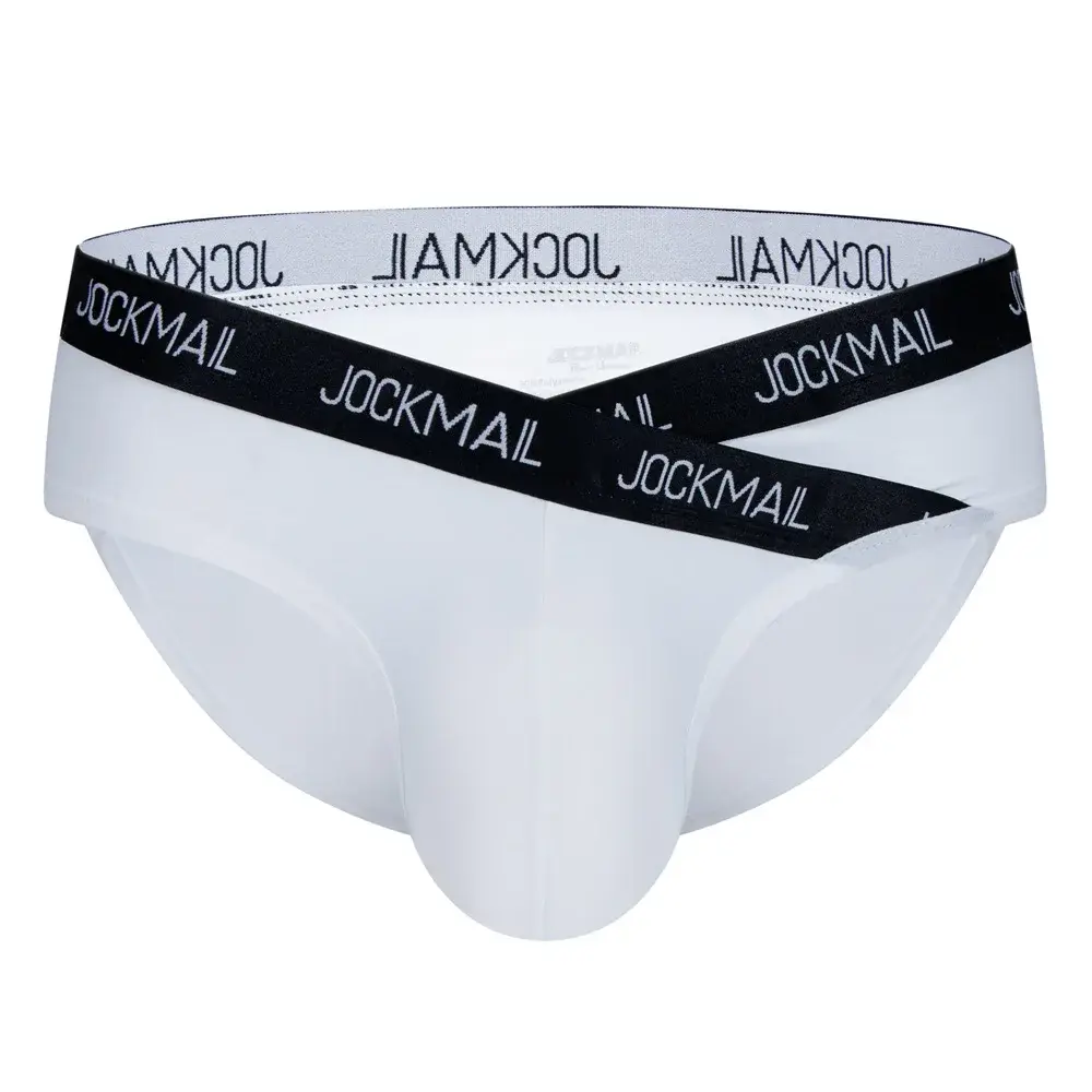 Jockmail Mensชุดชั้นในต่ำเอวเซ็กซี่กีฬาBreathableฤดูร้อนกางเกงผ้าไหมน้ำแข็งกระเป๋าใหญ่ไนลอนสีทึบกางเกงในชาย — image 5