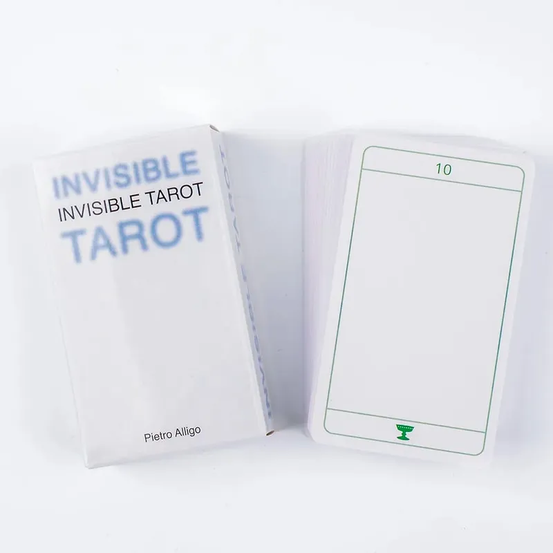 Invisible Tarot 78 Blank Cards Δημιουργήστε τη δική σας τράπουλα Tarot 10,3*6cm English Visions Divination Edition Deck Επιτραπέζια παιχνίδια