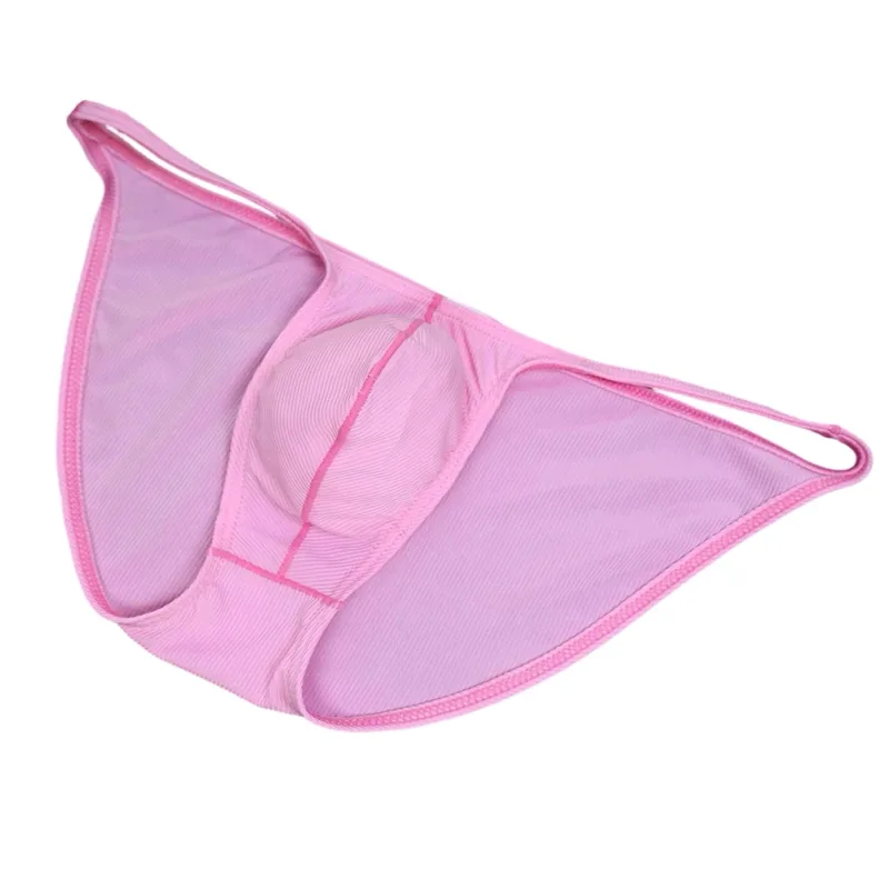 Men Fashion Ribbing Sexy High Fork Underwear Briefs U Convex Pouch Low Rise Man Comfortable Underpants Quick-drying — image 17