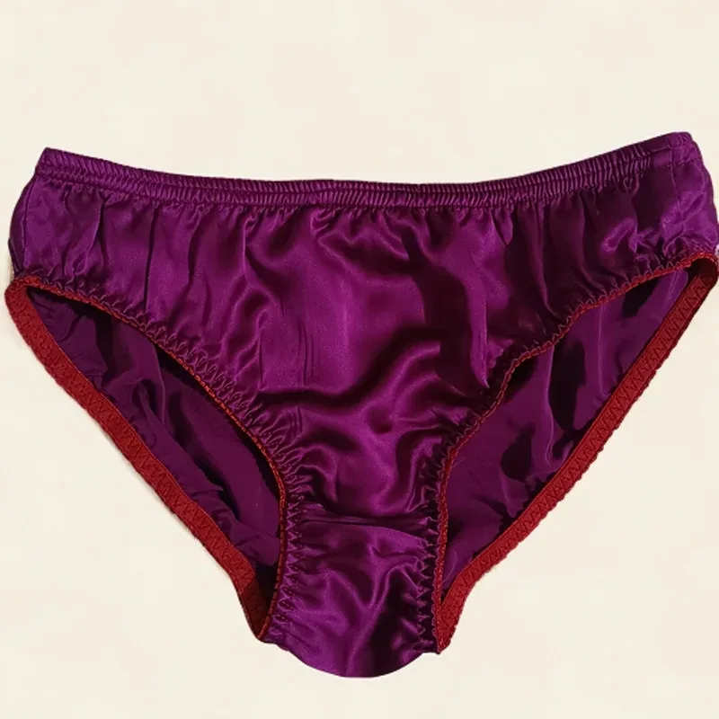 100% Mulberry Silk Men Sexy Underwear Wrinkle Briefs Breathable Male Panties Pure Silk Trigonometric Soft Man Underpants Summer — image 26