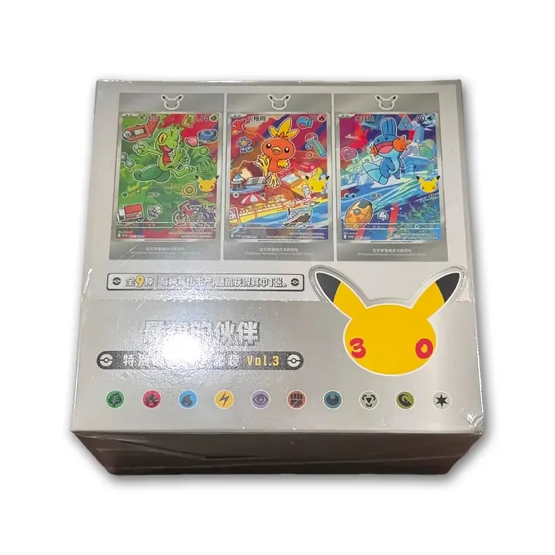 Hot 100% Official Pokemon 30th Anniversary Box Set Simplified Chinese PTCG Gem Pack Original Partners Special Illustration Cards — image 11