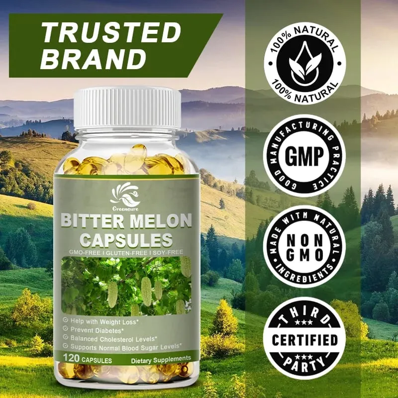 Bitter Melon Extract Capsule - Reduce Blood Sugar - Immune System Health - Cardiovascular & Gastrointestinal Support