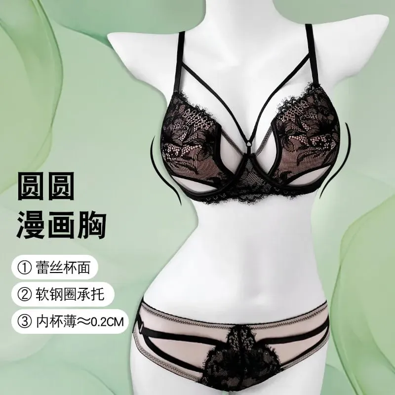 1. Σετ σουτιέν BANERDANNI Sexy Pure Desire Big Bust Minimizer Push Up Side Support Anti Sagging Anti-flading Εσώρουχα Hot Sale Best
