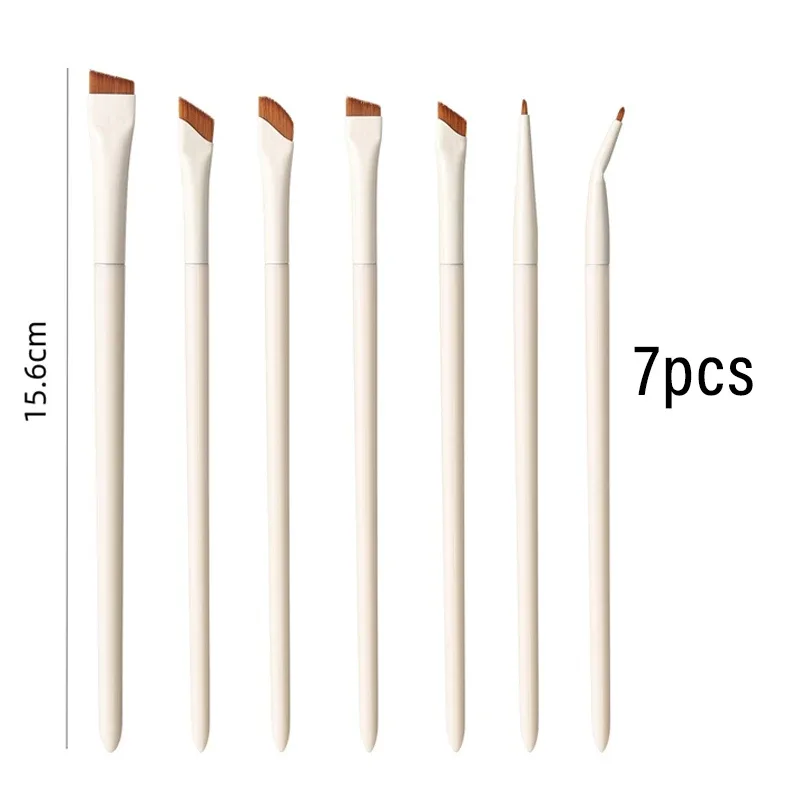 1/3/7/9 τεμ. White Upgrade Blade Eyeliner Brush Πινέλα μακιγιάζ ματιών Σετ εξαιρετικά λεπτή λεπτή γωνία επίπεδη βούρτσα φρυδιών ακριβής λεπτομέρεια — image 8