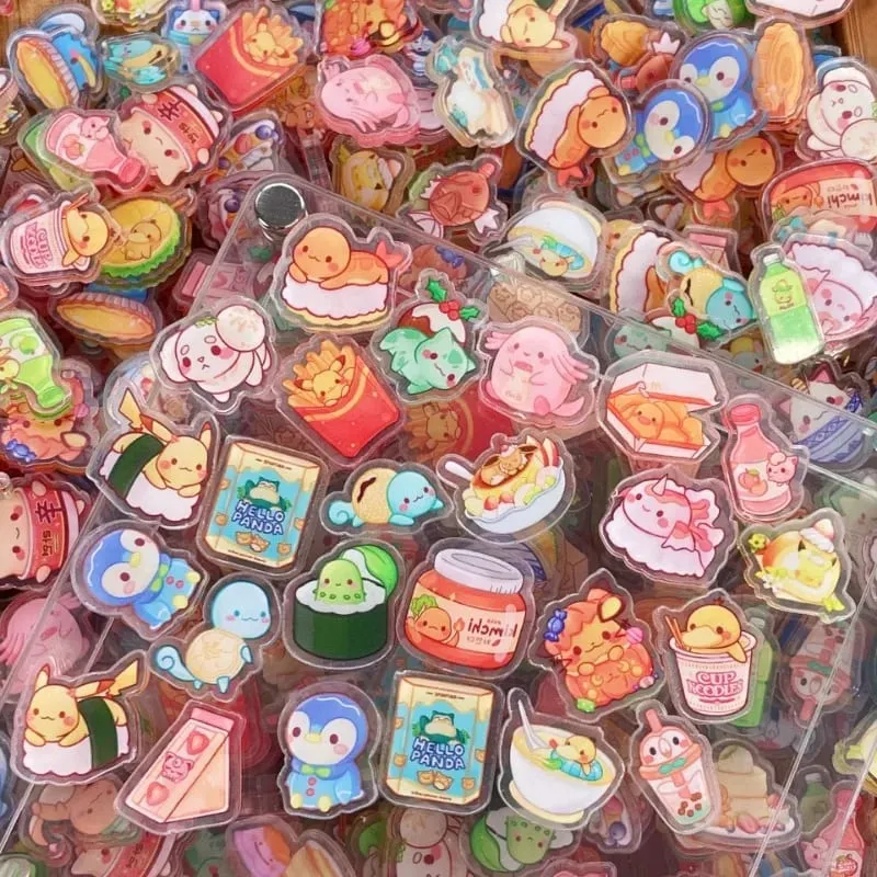 Pokemon Acrylic DIY Patch Kawaii Pendant Ειδικού σχήματος κοπής Anime Cartoon διπλής όψης Υλικό φουρκέτας μπρελόκ εκτύπωσης — image 3