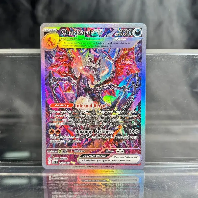 אוסף משחקי מסחר הולוגרפי PTCG כרטיסי פרוקסי Charizard Pikachu Mew EX Singl PKM Foil Cards Gengar VMAX Skyridge (SK) — image 13