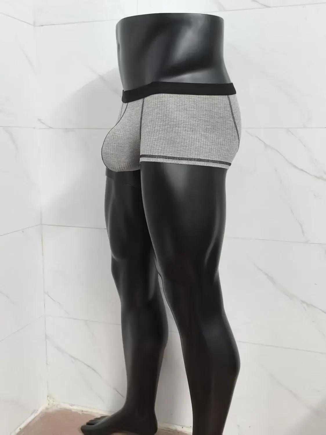 Men's underwear with large scrotal pocket and large stretch flat-leg pants — image 11