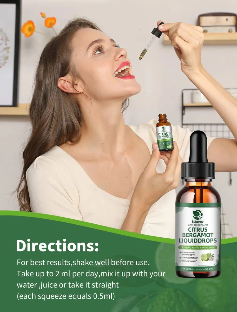 Lukaree Organic Citrus Pergamot Drop Υποστήριξη Ανοσίας Χοληστερόλη και Καρδιαγγειακή Υγεία Αντιοξειδωτικό — image 6