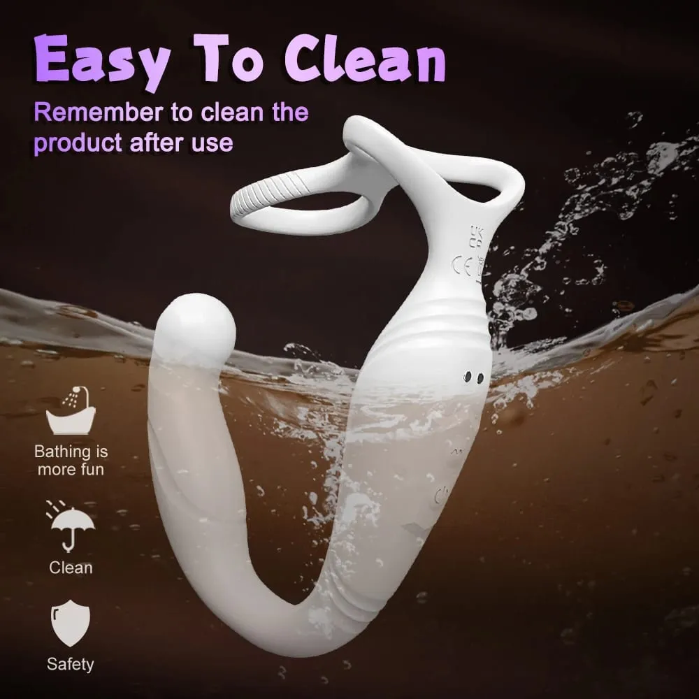 Δαχτυλίδι πέους Cock Rings App Control Vibrator για άνδρες Μασάζ προστάτη Διπλό πρωκτικό δονούμενο πισινό Παιχνίδι πρωκτικού σεξ για άνδρες — image 5