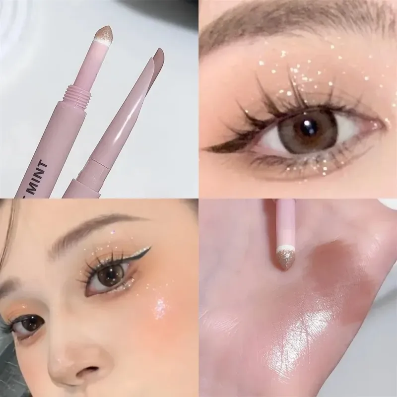 Dual End Glitter Matte Aegyosal Pen Brightening Highlight & Shadow Stick Eye Makeup Lying Silkworm Eyeliner Gel Pencil 애교살 펜 — image 20