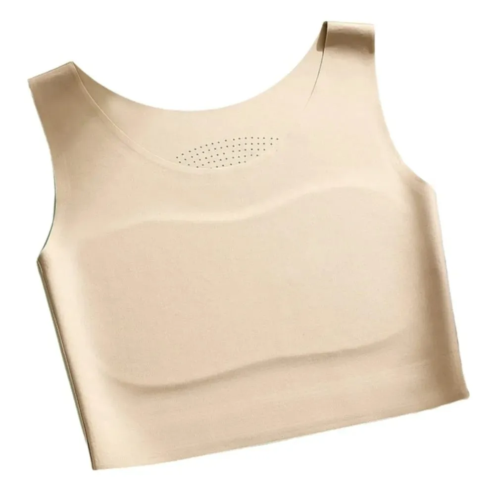 S/M/L/XL/XXL Εσώρουχα με δέσιμο στήθους Ice Silk Material Fixed Cup Αόρατο σουτιέν χωρίς ραφή Δαχτυλίδι από μαλακό ατσάλι χωρίς πλάτη — image 8