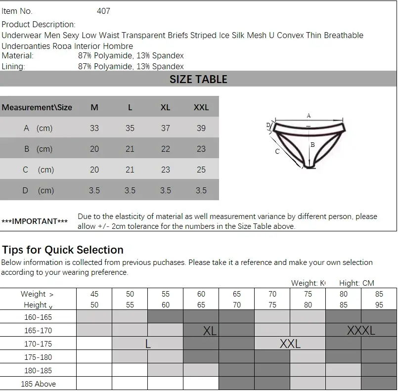 Underwear Men Sexy Low Waist Transparent Briefs Striped Ice Silk Mesh U Convex Thin Breathable Underpanties Ropa Interior Hombre — image 6