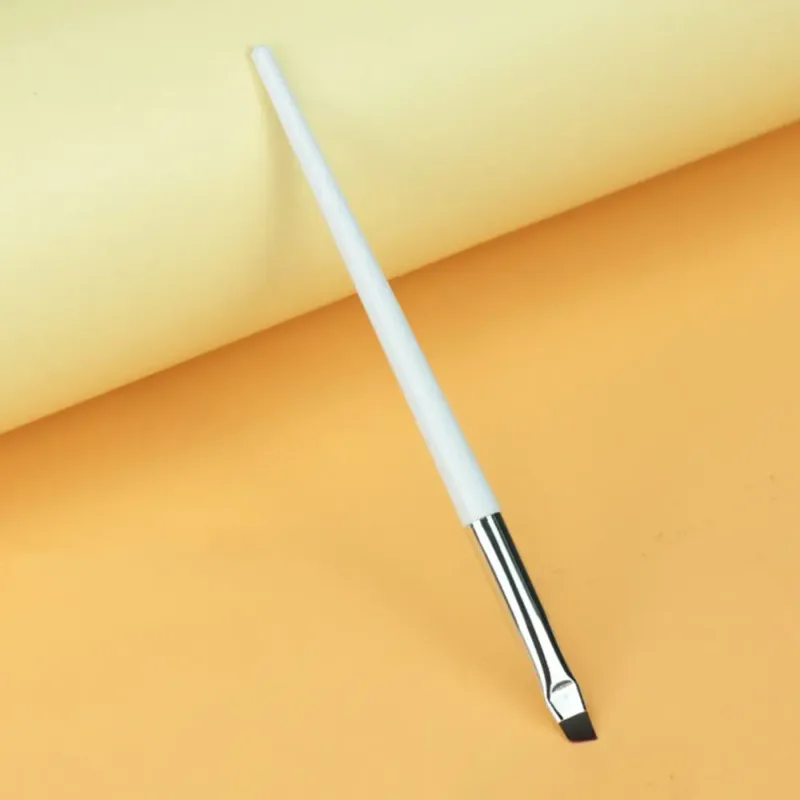 Up ferramenta oblíqua escova de cosméticos beleza lâmina pincéis de maquiagem forro escova de sobrancelha angular fino pincéis de delineador plana escova de sobrancelha — image 11