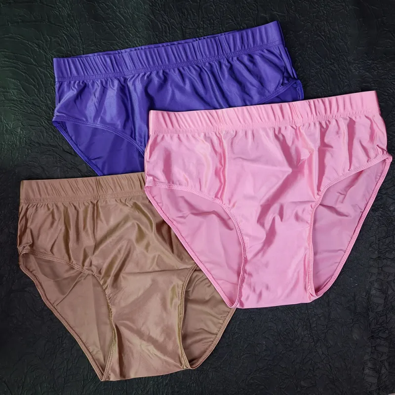 new Mens Briefs Underwear Satin-like Breathable Low-Rise Underpants Male Panties Men's glossy underwear — image 37