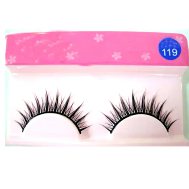 Λευκές βλεφαρίδες Cosplay Μακιγιάζ Natural Long Cross Strip Fase Eye Lashes