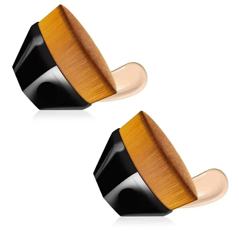 1/2 pçs novo pincel mágico de maquiagem beleza pó rosto blush pincéis portátil profissional fundação escova grande cosméticos base macia