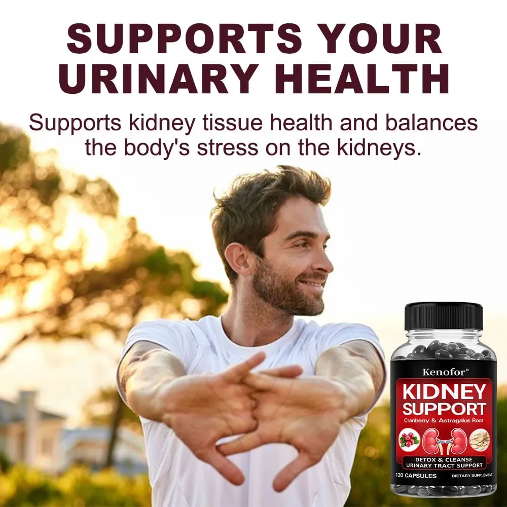 Suplemento de desintoxicação para limpeza de suporte renal - com raiz de cranberry e astrágalo - apoia a saúde do trato urinário e da bexiga