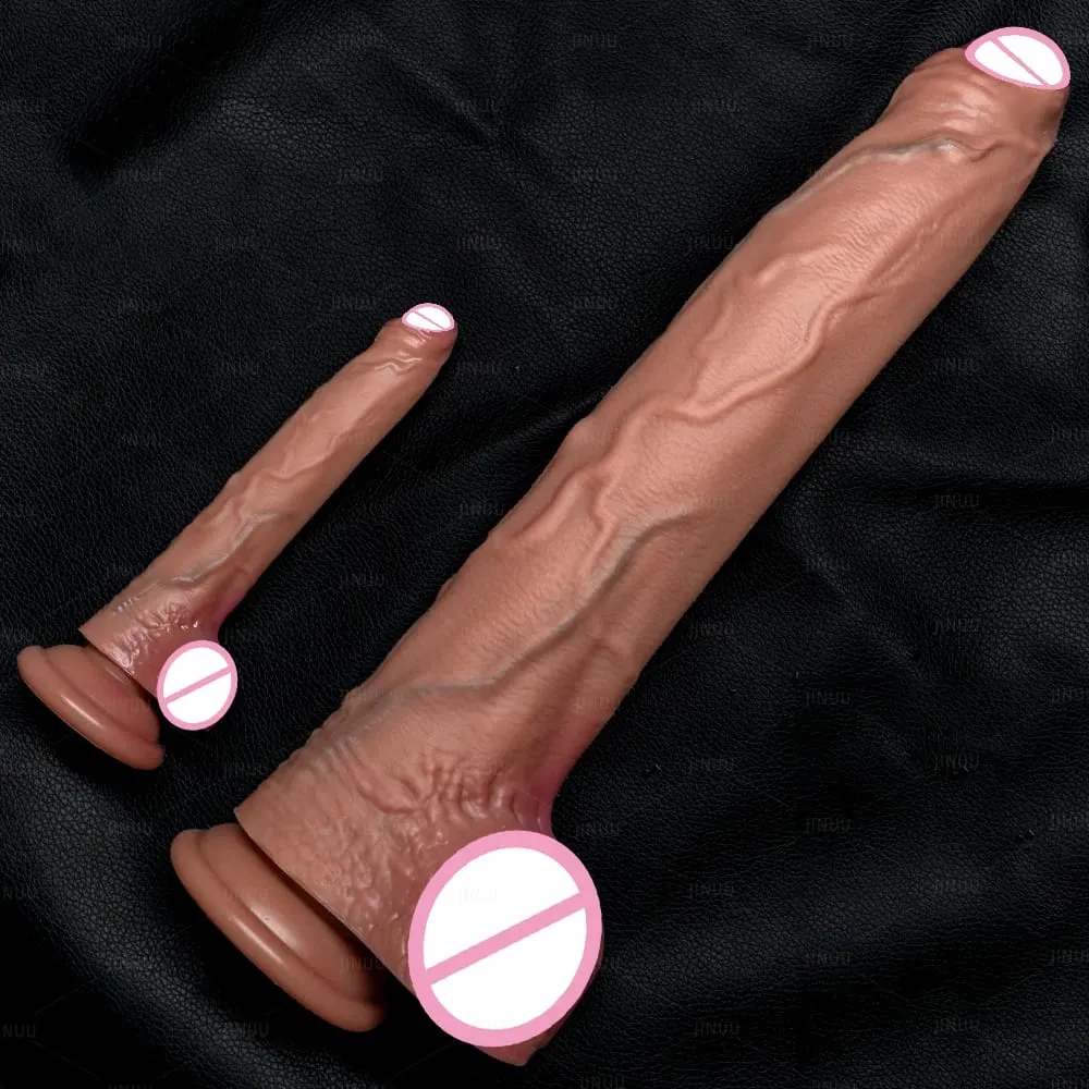 Consolador grande realista de 5 tamaños, ventosa de silicona, pene enorme, masturbación para parejas, pene suave, mujer, hombre, juguete sexual Anal para adultos — image 4