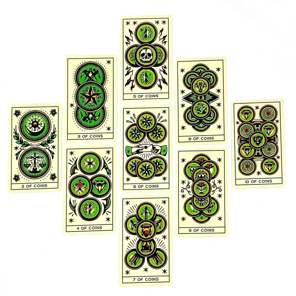 Κάρτες Tarot Tarot με καυτές πωλήσεις A 78 Tarot Deck PDF Guidebook Future Divination Borad Παίζοντας παιχνίδια Family Gathering Παιχνίδι καρτών — image 5