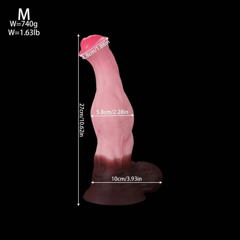 Τεράστιος μαλακός κόμπος σιλικόνης Horse Dildo Μεγάλα μακριά ρεαλιστικά παχιά βεντούζα βεντούζες για γυναίκες Άνδρες Μεγάλα ζώα πέους για ενήλικες