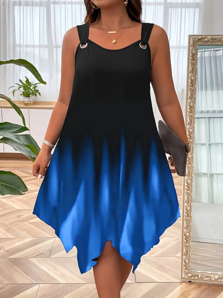 Chic Plus Size Γυναικείο Sundress με κομψό σχέδιο με λουράκι για αβίαστη καλοκαιρινή κομψότητα