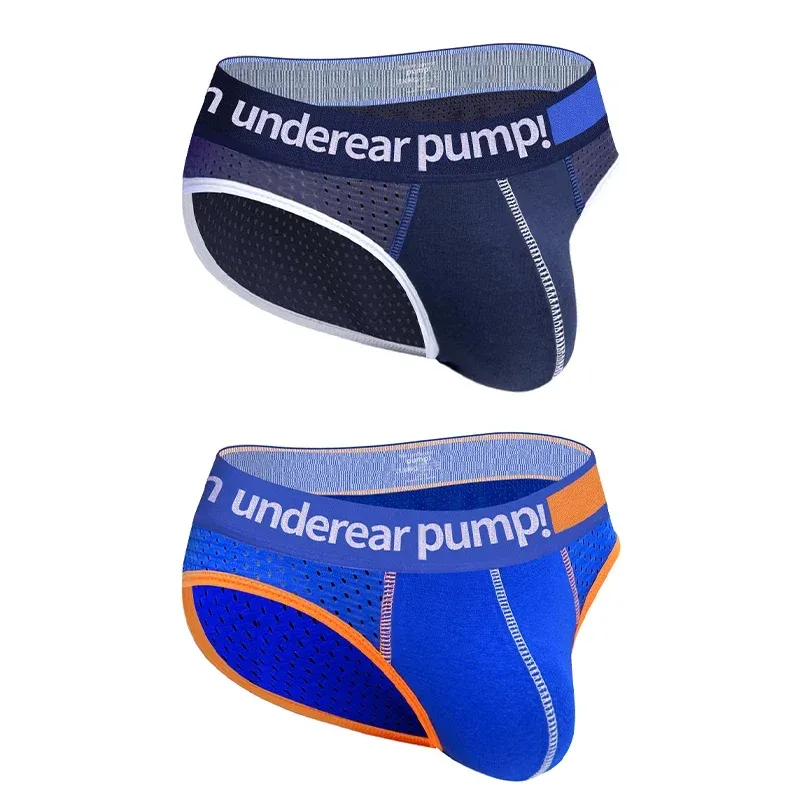 Men's Low Waist Slimming Mesh Briefs U Convex Pouch Elastic Waistband Breathable Colorful Jockstrap Underwear — image 29
