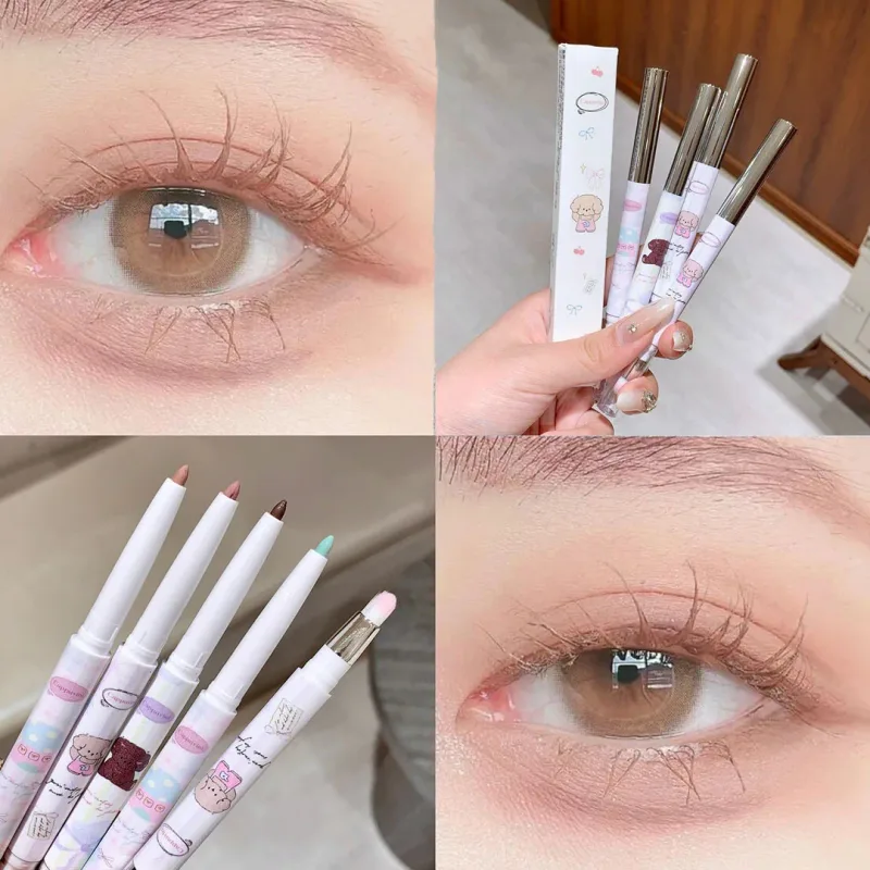 Pearlescent Grape Eyeliner Gel With Brush Blend Silky Smooth Tea Brown Pink Liing Silkworm Αδιάβροχο Eye Liner Μολύβι Μακιγιάζ — image 6