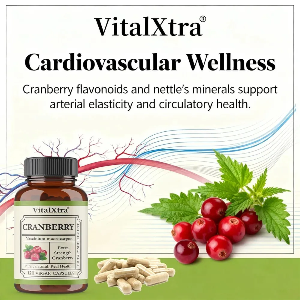 Κάψουλες Cranberry Extra Strength - 12 500 mg φρέσκα κράνμπερι ανά κάψουλα Βελτιστοποιεί την υγεία του ουροποιητικού συστήματος - Vegan — image 4