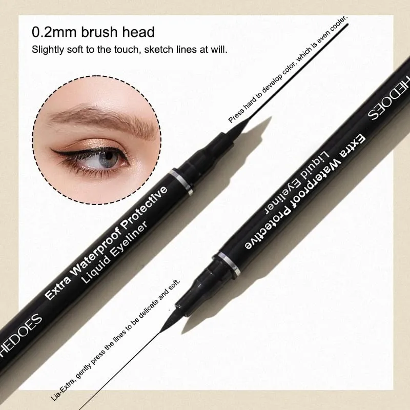 Αδιάβροχο σετ eyeliner μάσκαρα 2 σε 1 Μαύρη βλεφαρίδα Επιμήκυνση βλεφαρίδων Eye Lash Brush Beauty Mascara Μακριά φοράει — image 5