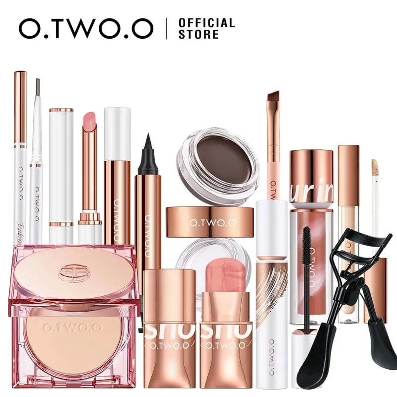 O.TWO.O Ολόκληρο Σετ Μακιγιάζ 10 τμχ Cosmetics Kit Mascara Eyeliner Foundation BB Cream Air Cushion Concealer Κραγιόν Μακιγιάζ για γυναίκες