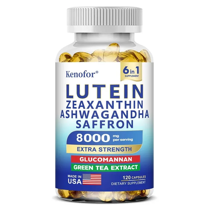 Lutein and Zeaxanthin Supplements 8000mg Per Serving | Essential Eye Vitamins & Vision Health Dietary Supplement NON-GMO