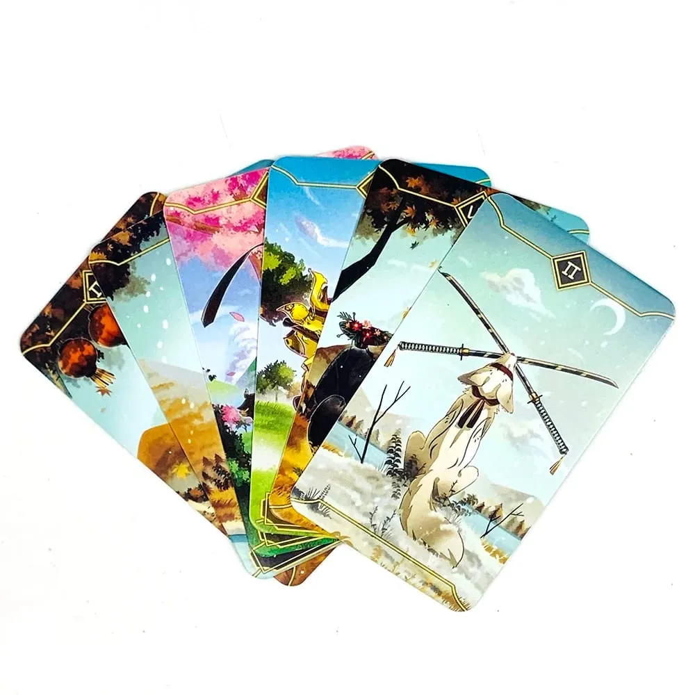 Seasonal Fox Tarot Cards Family Gathering Card Game Mysterious Divination Oracle Board Playing Table Games For Beginners — image 5