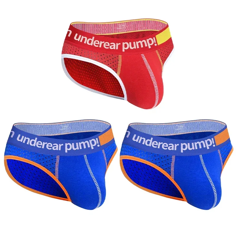 Men's Low Waist Slimming Mesh Briefs U Convex Pouch Elastic Waistband Breathable Colorful Jockstrap Underwear — image 41