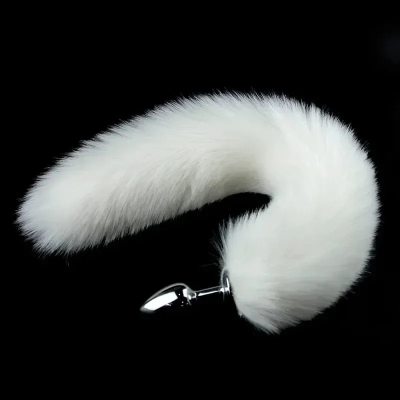 Sex Sm Props Metal Anal Plug Solid Color Fox Tail Anal Plug Backyard Development Training Plug Anal Toys Expand The Anus