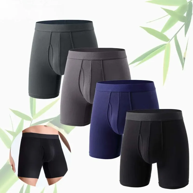 4 Pack Men's Bamboo Underwear Briefs - U Pouch Design, Ultra-Soft Breathable Fabric, Moisture Wicking Men's Boxers (S-XXL)