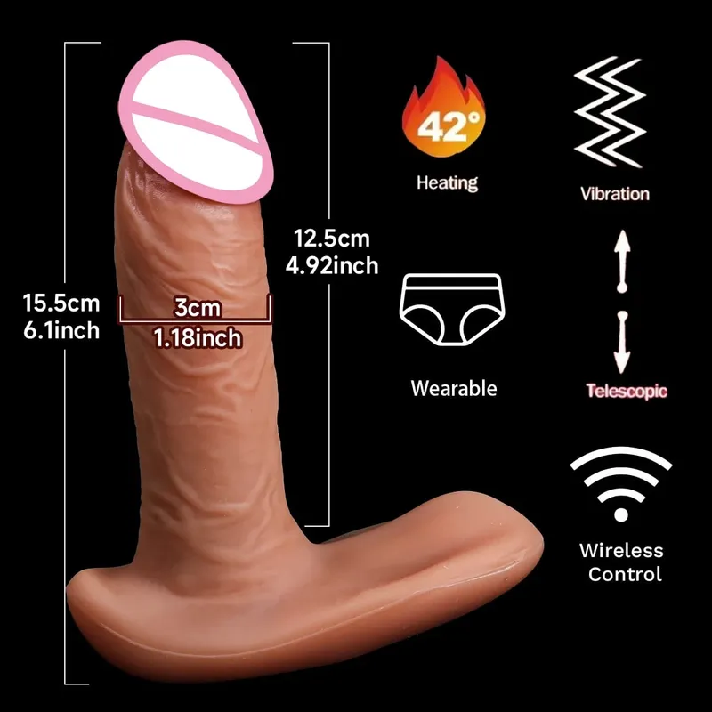 Wearable Realistic Dildo Vibrator Thrusting Penis Penetration Anal Vibration Adult Dildos Anal Sex Toy for Women Vibrators 18+ — image 16