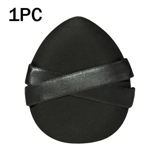 1/2 pçs não comer fundação esponja de maquiagem puff seco molhado dupla utilização almofada de ar de algodão macio superfície de couro em pó puff ferramentas de maquiagem