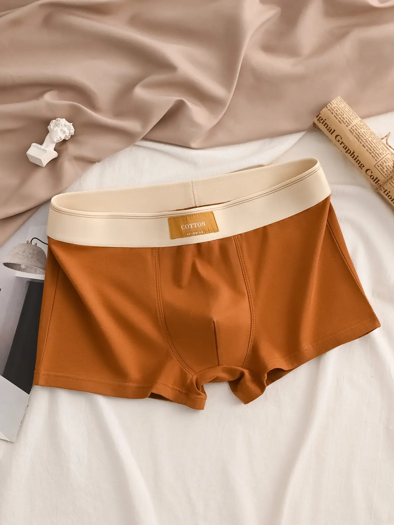 3Pcs High-Quality Cotton Men's Boxer Briefs Soft Healthy Casual Fashionable Sport Boxers Trendy Men's Shorts Underwear — image 4