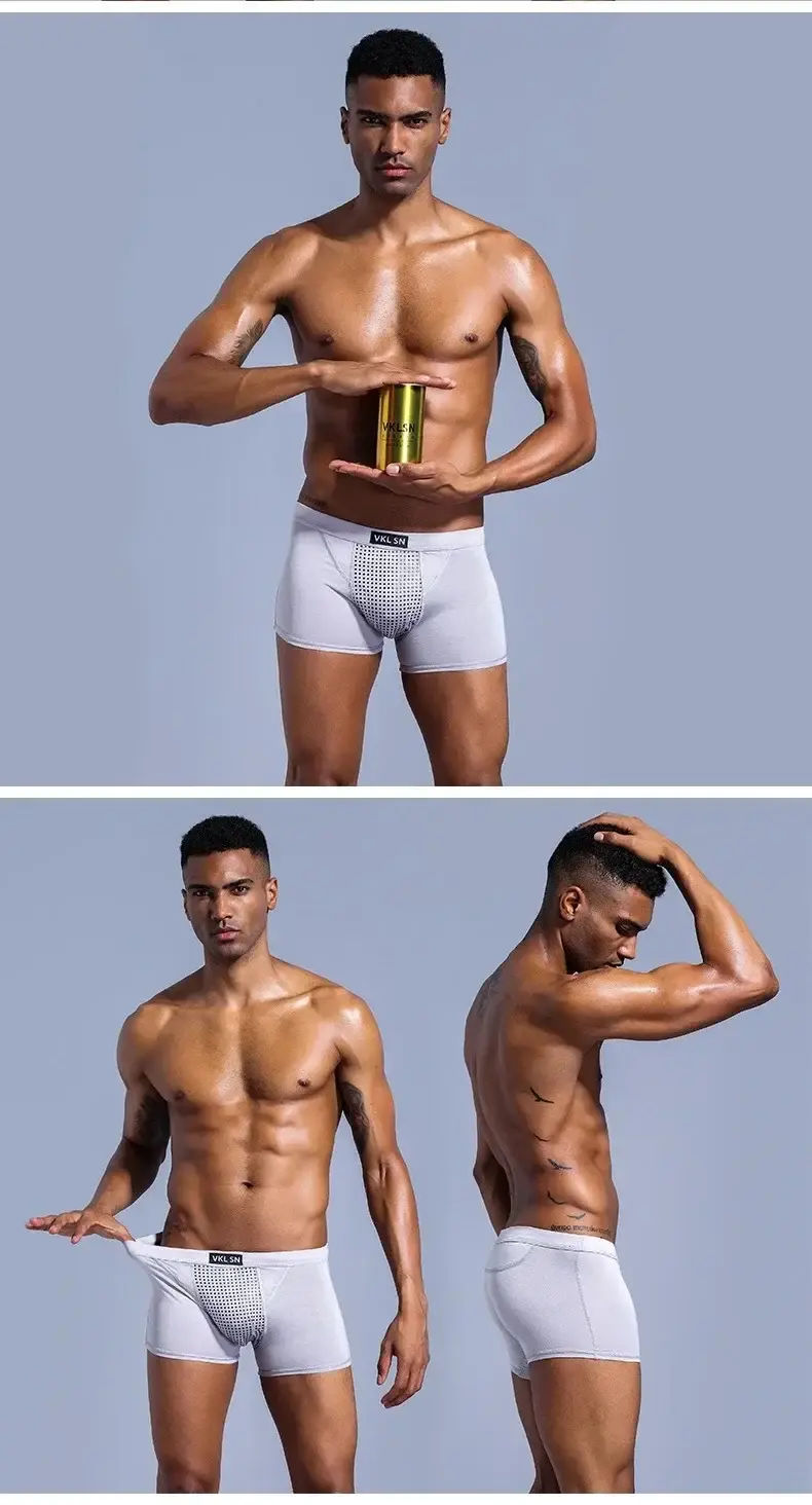 Men's Magnetic Closure Milk Silk Boxer Briefs Anti-Slip Quick-Dry Ultra Soft Breathable Underwear Boxer Shorts — image 15