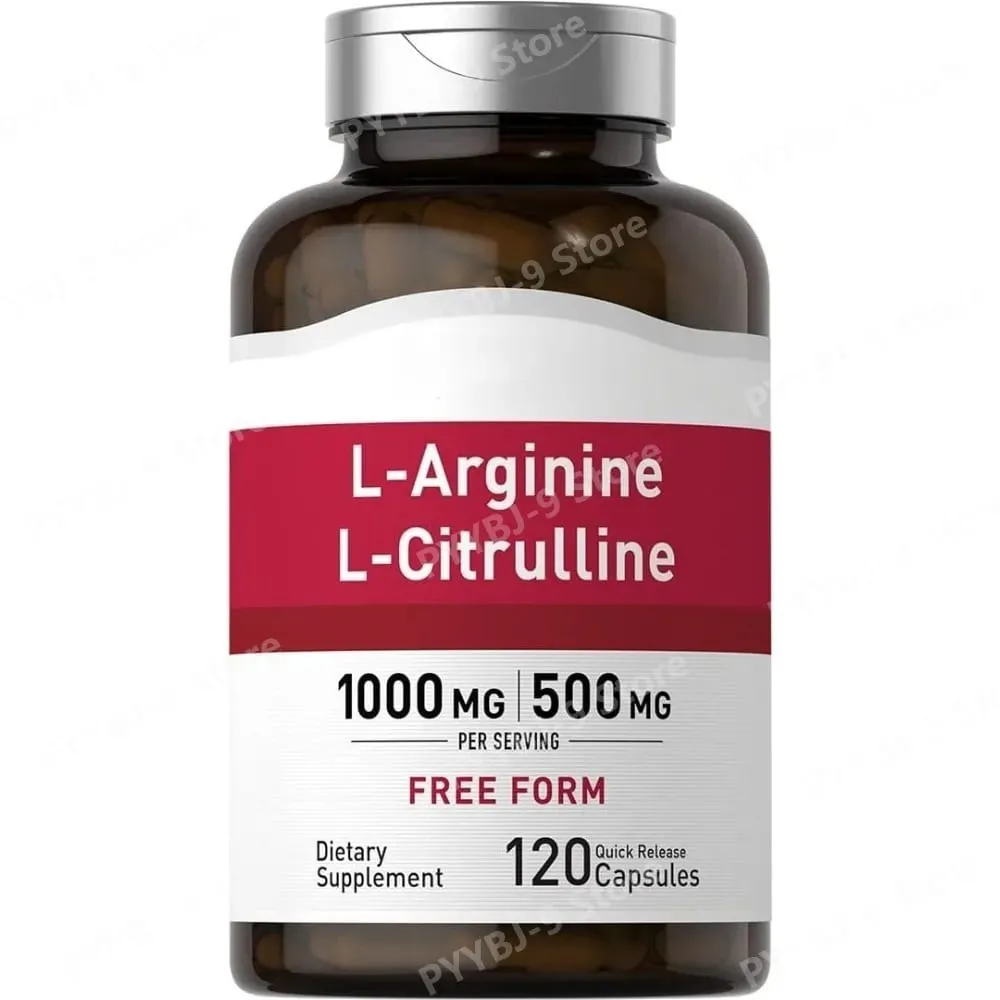 1500 Mg L‑Arginine & L‑Citrulline Per Serving Free Form Amino Acid Complex for Men & Women Non‑GMO Gluten Free 120 Capsules — image 2