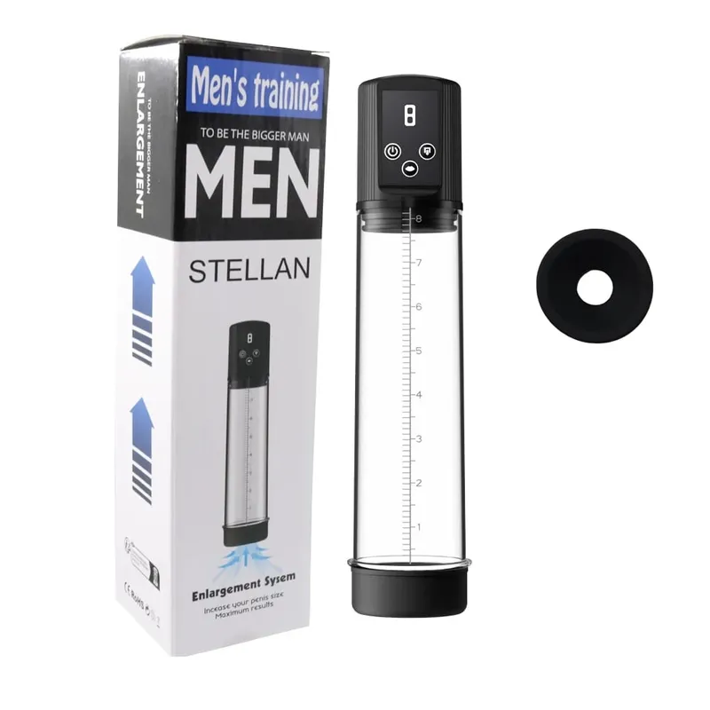 Electric Penis Enlarge Vacuum Pump Adult Sex Toys for Men Dick Erection 9 Pressure Pocket Pussy Rechargeable Male Masturbator