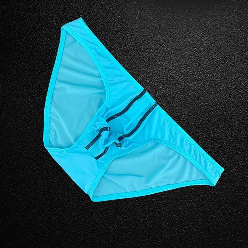 กางเกงในบุรุษผ้าไหมน้ำแข็ง Ultra บางชุดชั้นในเซ็กซี่ U Bulge POUCH กางเกงชาย Elastic Comfort Quick Drying กางเกงยีนส์กางเกง — image 4