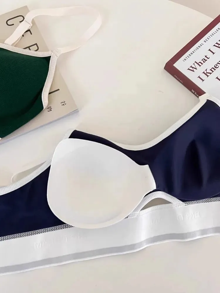Εσώρουχα εσώρουχα Seamless Sports Bralette Teens Wireless Anti-Sagging Thin Cup Μικρή υποστήριξη στήθους Racerback Ελαφρύ σετ σουτιέν — image 4