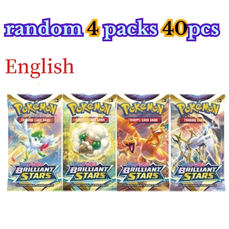 διασκέδαση 40 τεμάχια Pokemon Card Pack 4 Sets Sun Moon Violet 151 Αγγλικές κάρτες συναλλαγών Συλλεκτικά παιχνίδια Halloween Gift Fantasy Sci Fi — image 30