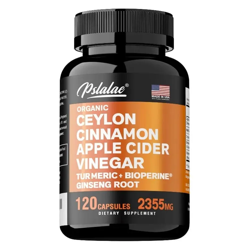 Organic Ceylon Cinnamon Capsules with Apple Cider Vinegar Turmeric Bioperine Supports Joint Brain Digestive & Heart Health — image 9