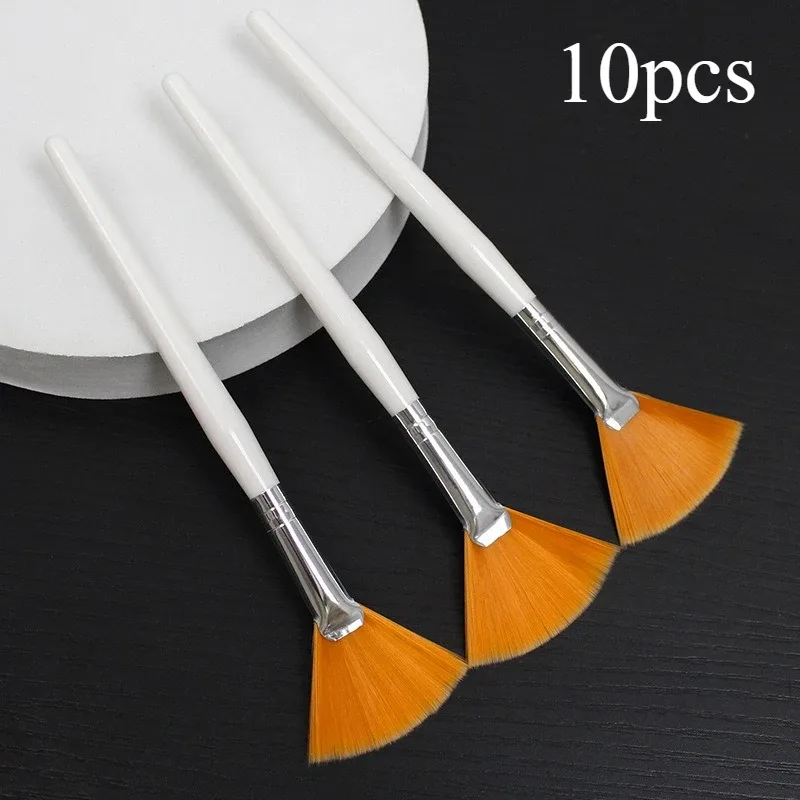3-10 pçs pincéis faciais práticos diy máscara facial conjunto de escova macio ventilador pincéis de maquiagem ferramentas cosméticos para mulheres pincéis de maquiagem de beleza — image 12