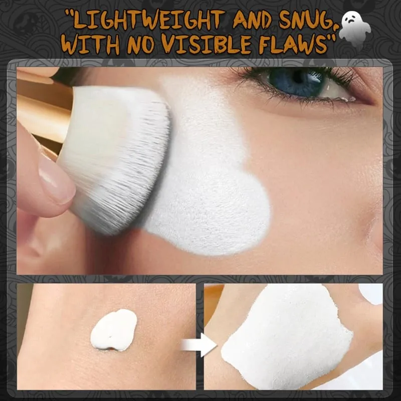 2 τμχ Σετ Black Diamond Glitter Lipstick & White Foundation Halloween Cos Stage Creative Makeup Kit For Face & Lip
