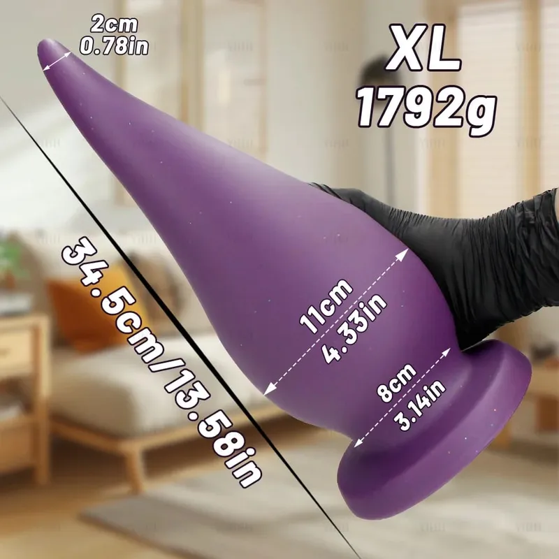 6/8/10/11 ס"מ סופר עבה אנאלי Buttplug ארוך במיוחד תקע אנאלי פיסטינג דילדו אנאלי חדירה צעצוע מין לנשים גברים עיסוי ערמונית — image 8
