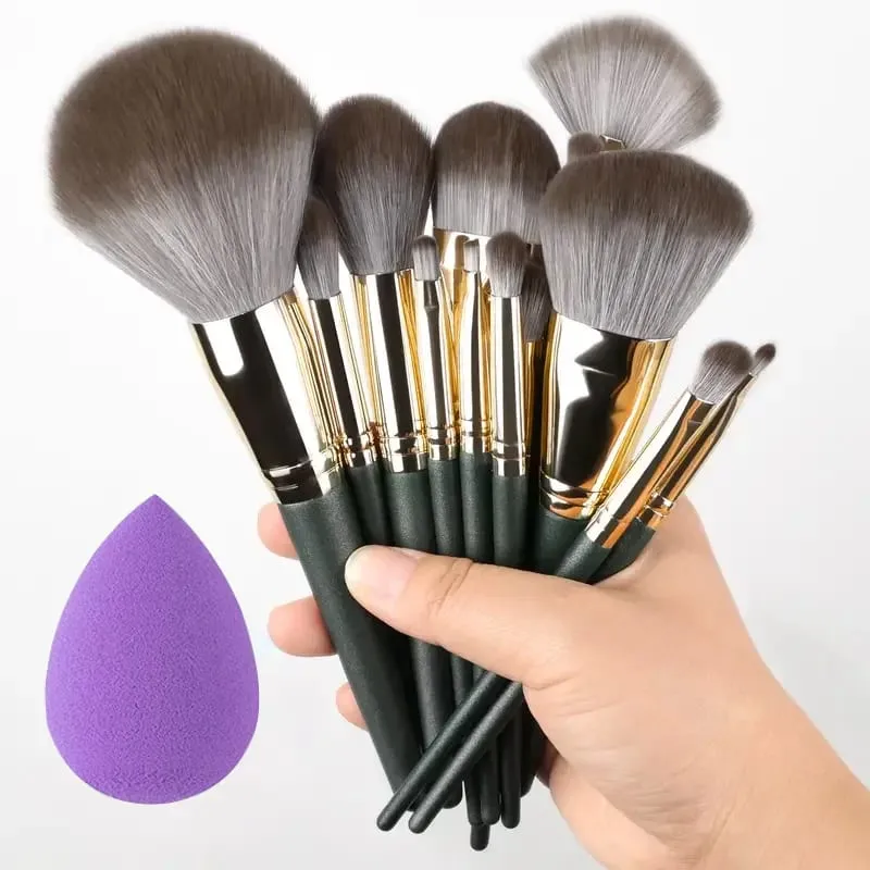סט מברשות איפור חדש 10/32 יחידות Soft Fluffy Powder Foundation Contour סומק קונסילר צלליות מיזוג סימון כלי יופי