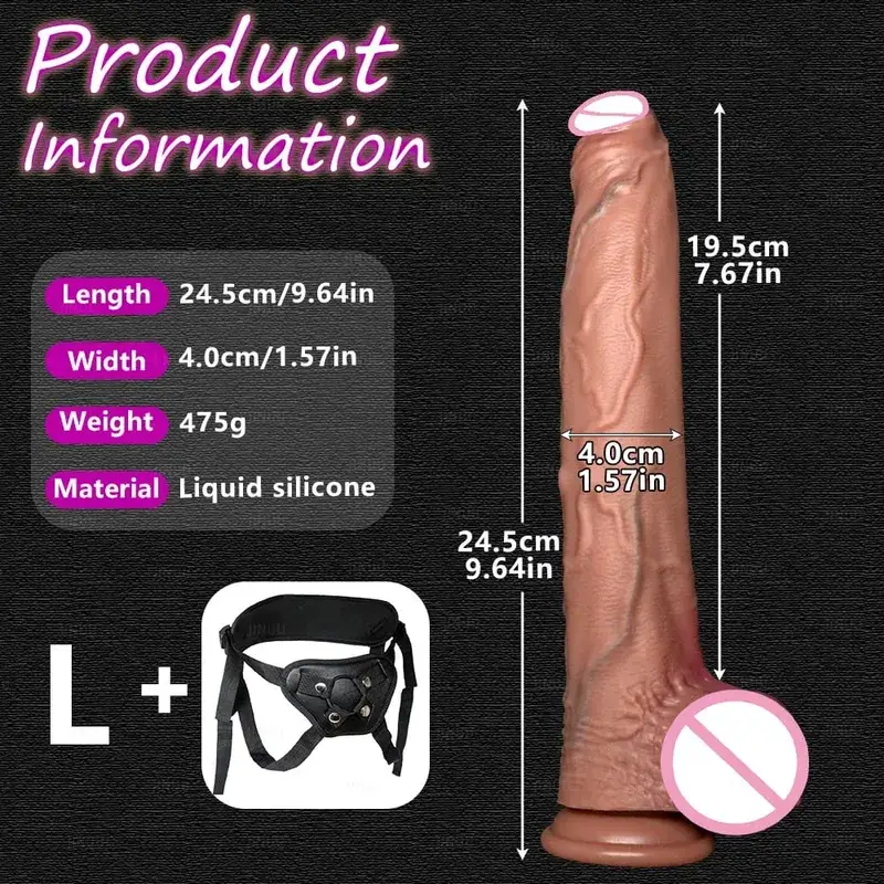 Consolador grande realista de 5 tamaños, ventosa de silicona, pene enorme, masturbación para parejas, pene suave, mujer, hombre, juguete sexual Anal para adultos — image 12